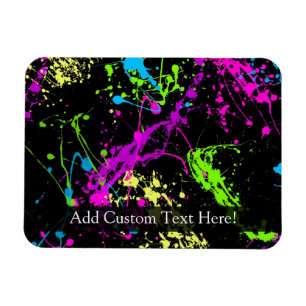 Íman Splatter Preto/Neon Personalizado