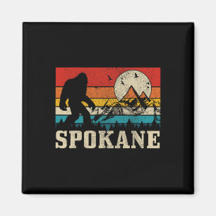 Íman Spokane Washington Bigfoot Vintage Mountain Hunter