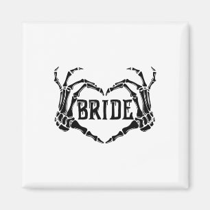 Íman Spooky Bride Skeleton Mãos Noivado Hal Casado