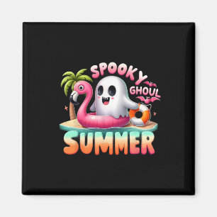 Íman Spooky Ghoul Summer Funny Ghost Flamingo Summer Va