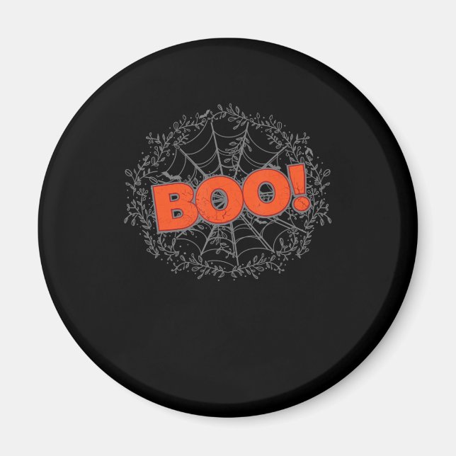 Íman Spooky Halloween Spider Web Boo Idea (Frente)