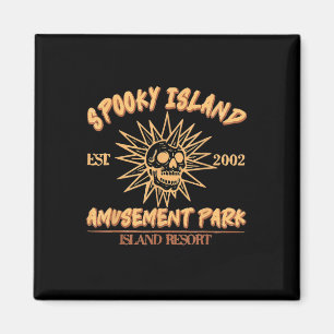 Íman Spooky Island Est 2002 Amusement Park Skull Hallow