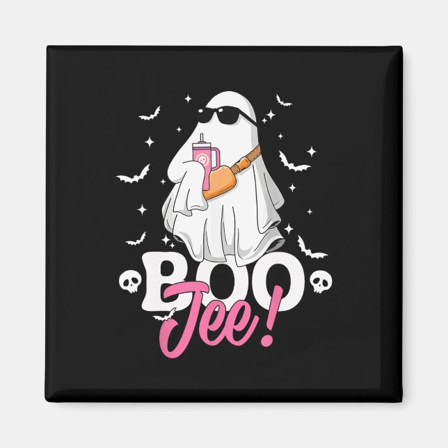 Íman Spooky Season Cute Ghost Halloween Costume Boujee (Frente)