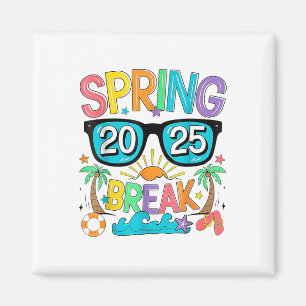 Íman Spring Break Squad Crew Vintage 2025 Beach Palm Fa