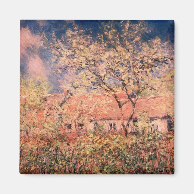 Íman Springtime em Giverny por Claude Monet (Frente)