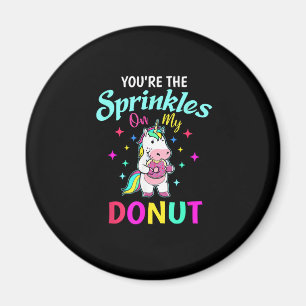 Íman Sprinkles de Unicórnio Fofo no Seu Donut Adultos C