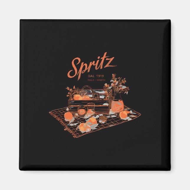 Íman Spritz Veneto Itália Vinho Laranja Vintage Cauda  (Frente)