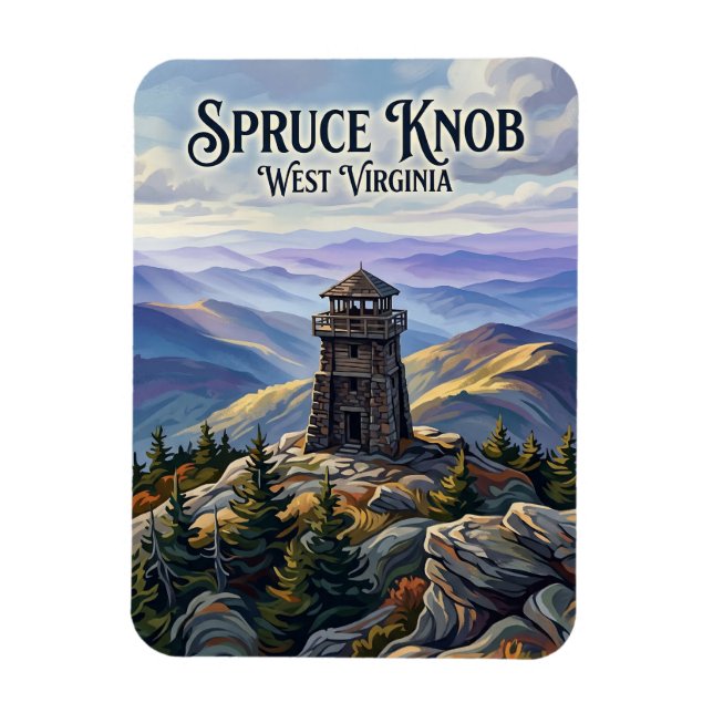 Íman Spruce Knob Virgínia Ocidental (Vertical)