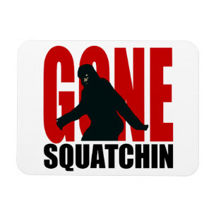 Íman Squatchin ido - preto e vermelho