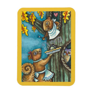 ÍMAN  SQUIRRELS E OBRIGAÇÃO DE OWL, PIA DE HOMEMADE