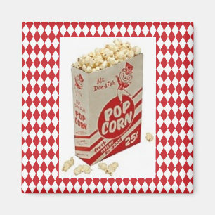 Íman Sr. 1950 retro do meio século Delish Pipoca Ímã