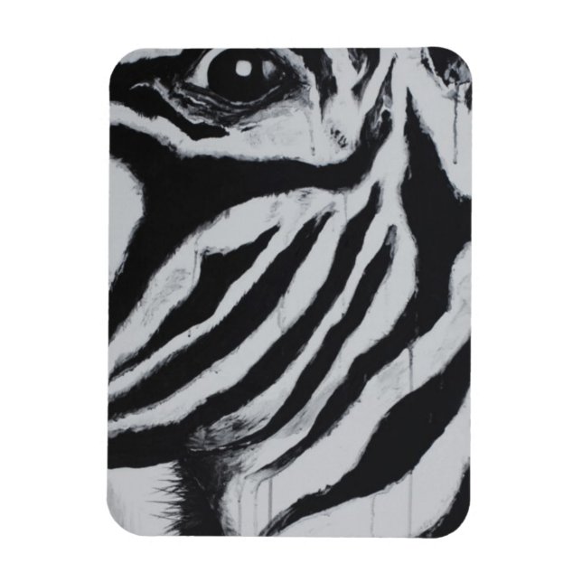 Íman Sr. Arte Original Abstrata de Animais Zebra Vida S (Vertical)