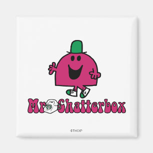 Íman Sr. Chatterbox Logotipo & telefone