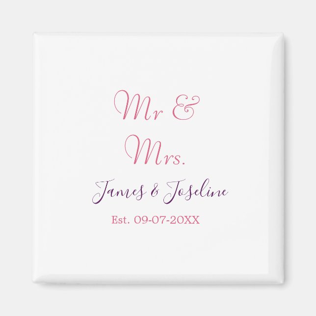Íman Sr e Sra adicionar nome est. Data ano casamento ca (Frente)