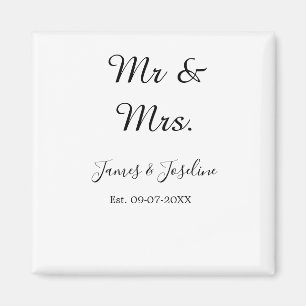 Íman Sr. e Sra. adicione o nome est. Casal de casamento