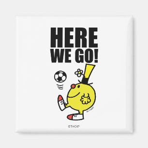 Íman Sr. Engraçado Fazendo Uma Bola De Futebol