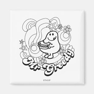 Íman Sr. Greedy Escuros e Estrelas Pretos e Brancos