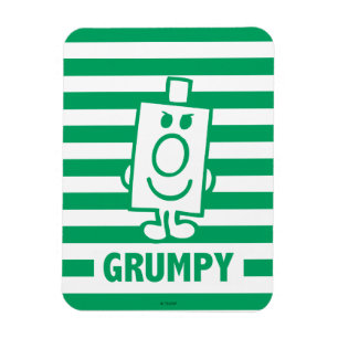 Íman Sr. Grumpy Grin Mischievous e faixas verdes