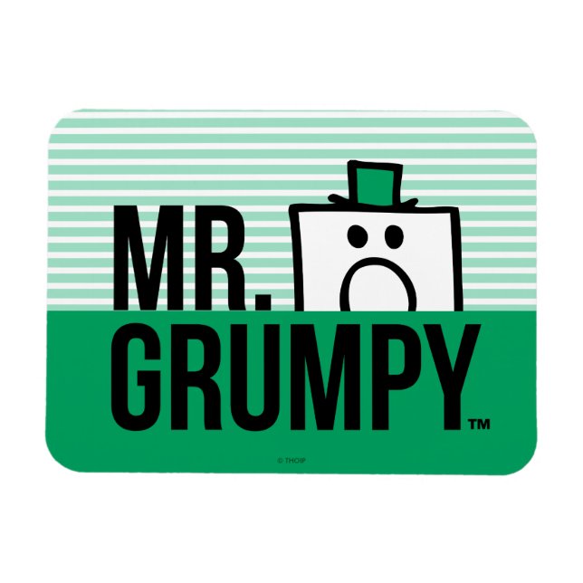 Íman Sr. Grumpy | Nome Sobre A Cabeça De Pequim (Horizontal)