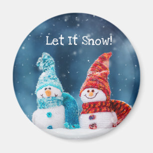 Íman Sr. Imagem personalizada da & Sra. Snowman