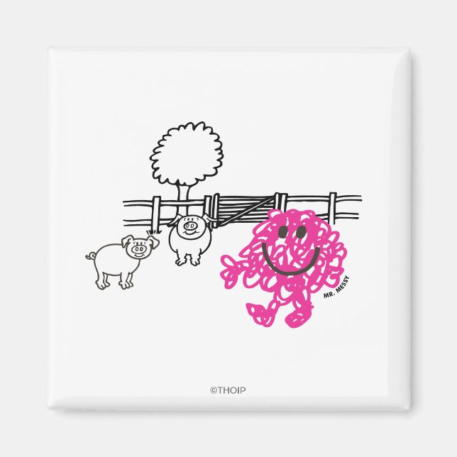 Íman Sr. Messy e Dois Porcos (Frente)