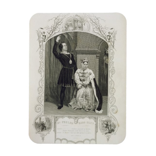 Íman Sr. Phelps como Hamlet e Miss Glyn como Rainha Ger (Vertical)
