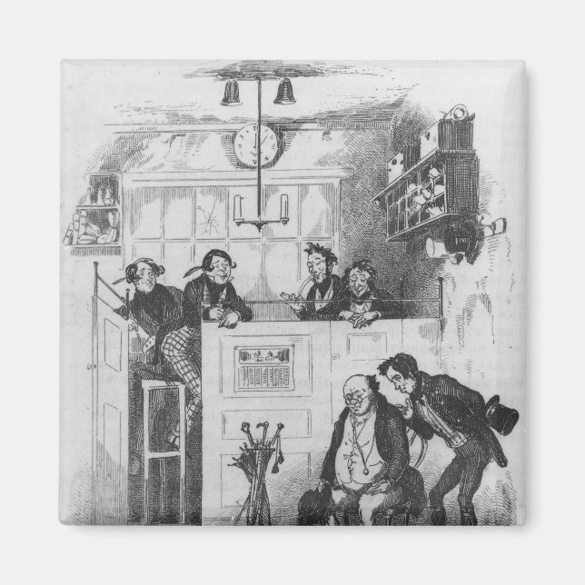 Íman Sr. Pickwick e Sam no escritório do advogado (Frente)