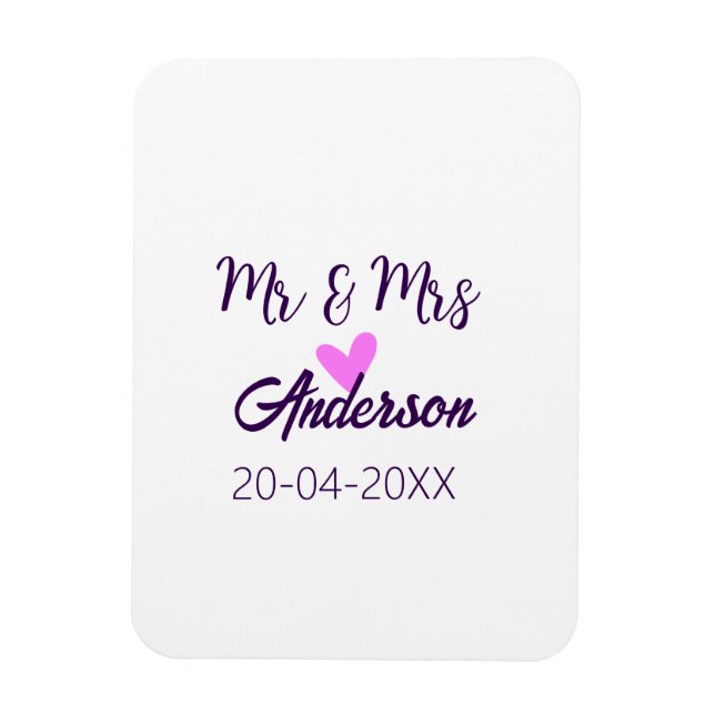 Íman Sr. & Sra. adicionar nome da família data ano casa (Vertical)