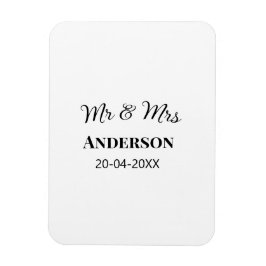 Íman Sr & Sra adicionar sobrenome data ano lembrancinha