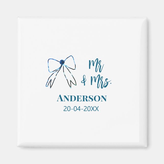 Íman Sr. & Sra. adicione nome data casamento favor arco (Frente)