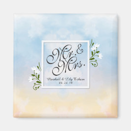 Íman Sr. & Sra. Elegant Frame Wedding | Magnet