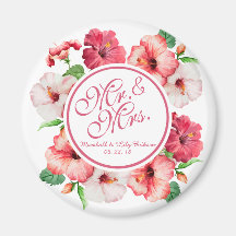Sr. & Sra. Floral Watercolor Wedding | Magnet