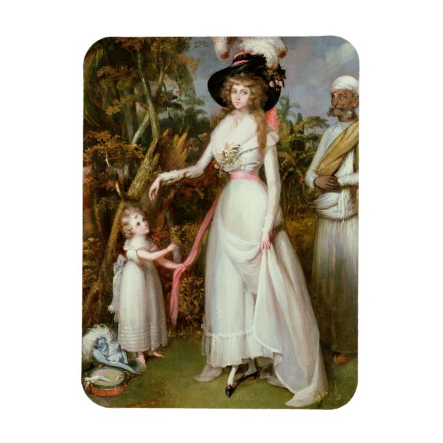 Íman Sra. Graham de Kinross, sua filha e um Jamadar, (Vertical)