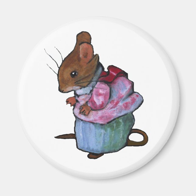 Íman Sra. Tittlemouse, Após Beatrix Potter: Pastel de P (Frente)