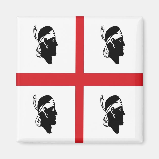 Íman SRD072 FLAG, SARDINIA, Itália, Fridge (Frente)