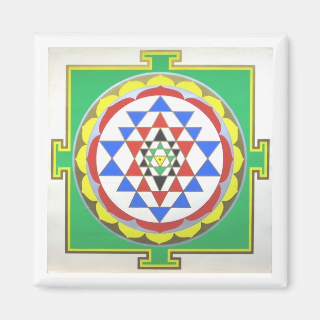 Íman Sri Yantra - Cores Precisas (Frente)