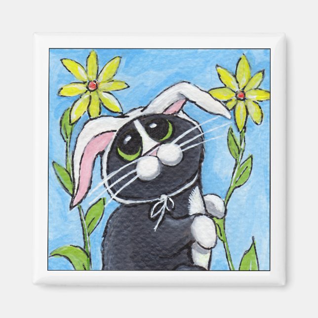 Íman Ssh. Estou caçando coelhos! - Magnet Gato (Frente)