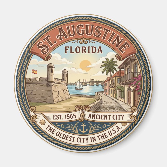 Íman St. Augustine Flórida (Frente)