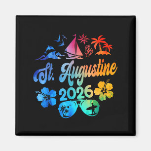 Íman St. Augustine Flórida 2026 Férias Tie Dye Verão