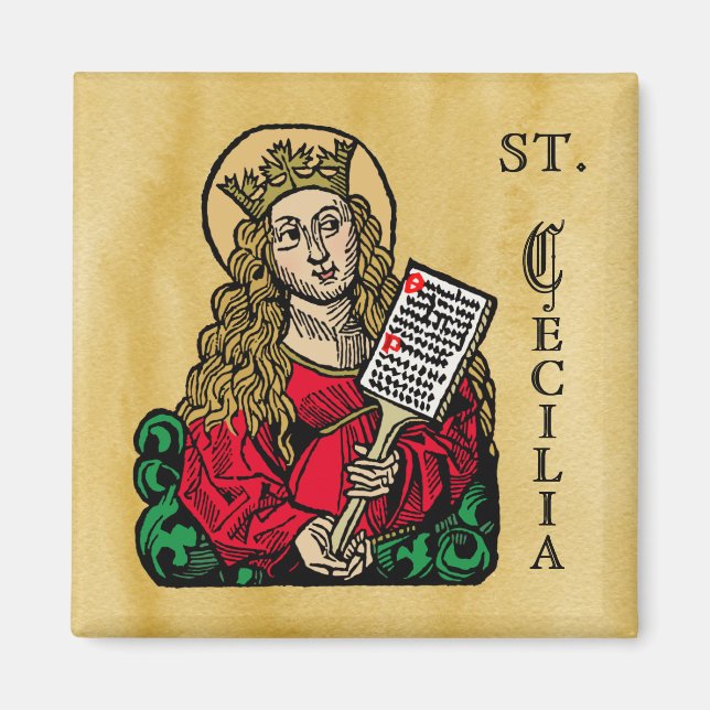 Íman St. Cecília com Quadro de Hinos (Nuremberg) (Frente)