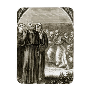 Íman St. Columba que chanting, e atacado pelos Druids,