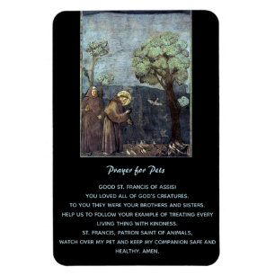 Íman St Francis editável da oração de Assisi para