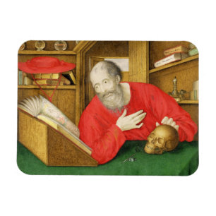 Íman St Jerome em seu estudo, 1650 (bodycolour e w/c
