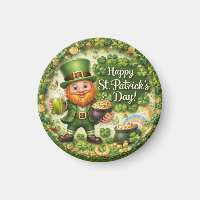 Íman St. Patrick’s Day Leprechaun Keychain (Frente)
