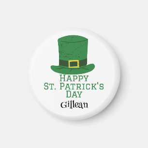 Íman St. Patrick's Day Irish green hat lucky Shamrock