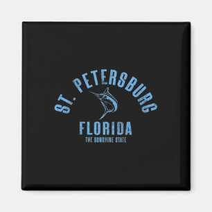 Íman St. Petersburg Flórida Fl Retro Vintage Praia Fren