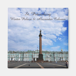 Íman St Petersburg, palácio do inverno & coluna de