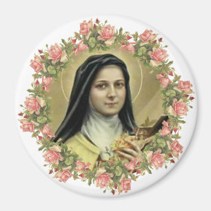 Íman St. Therese o crucifixo pequeno dos rosas da flor