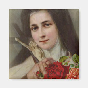 Íman St. Therese os rosas pequenos do vintage da flor