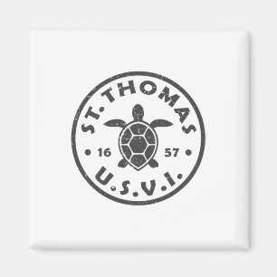 Íman St Thomas Usvi Tartaruga Marinha Homens Mulheres C